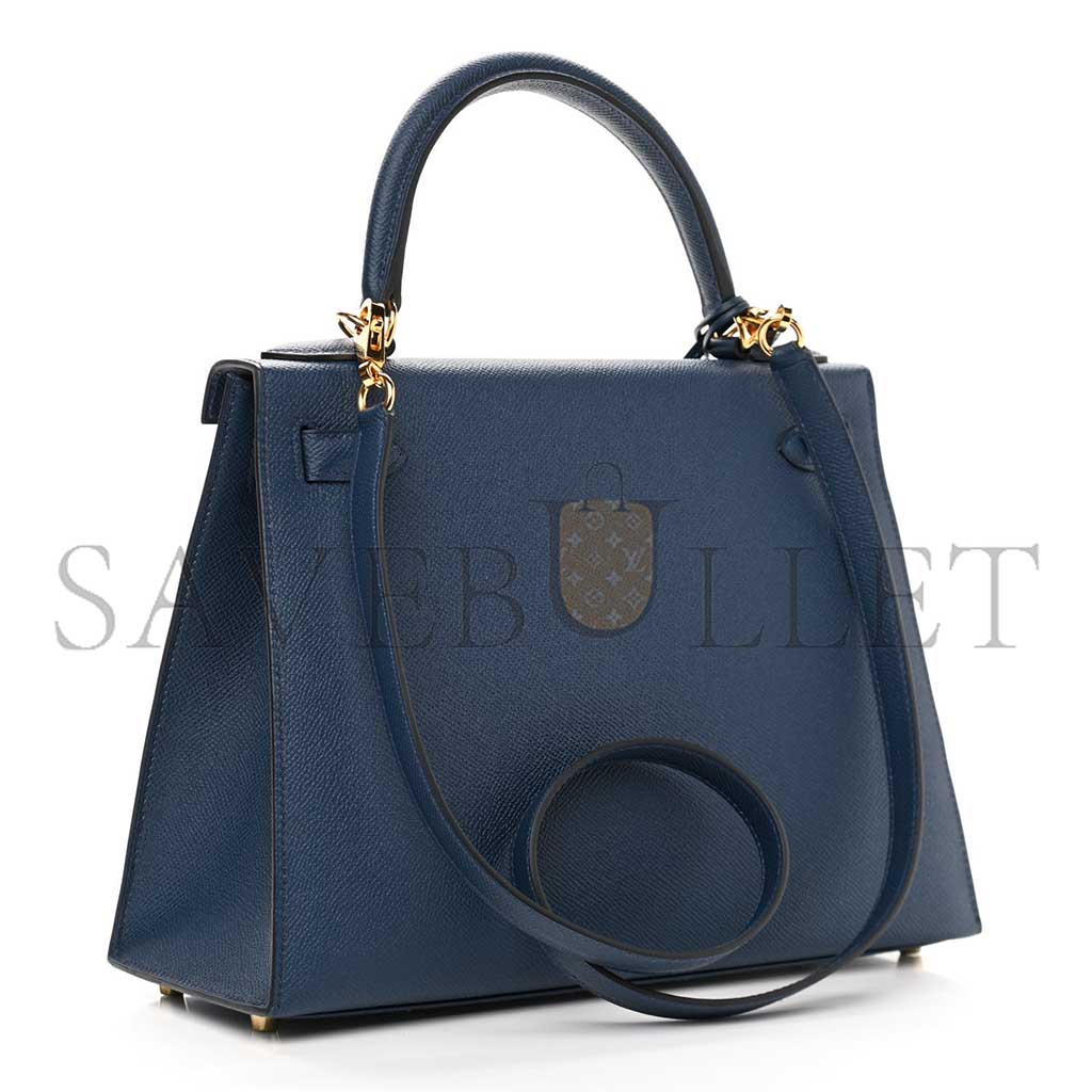 HERMÈS MASTER EPSOM KELLY SELLIER 28 BLEU DE MALTE (28*22*10cm)